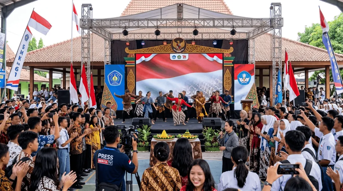 PERINGATI HUT KE-61 DAN HUT KE-81 RI, SMKN 3 YOGYAKARTA GELAR FESTA MANGAJAPA