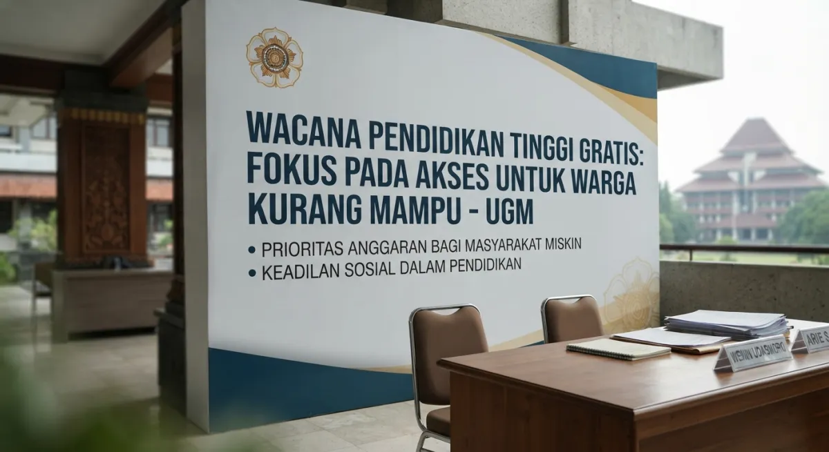 UGM NILAI WACANA PENDIDIKAN TINGGI GRATIS HARUS TEPAT SASARAN DAN PRIORITASKAN WARGA KURANG MAMPU