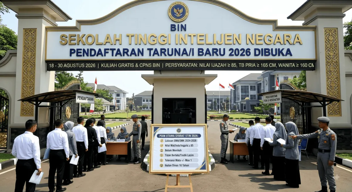 PENDAFTARAN TARUNA STIN 2026 DIBUKA, KULIAH GRATIS, LANGSUNG CPNS BIN!