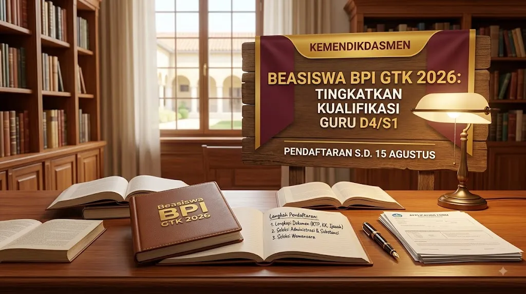 TINGKATKAN KUALIFIKASI 200 RIBU GURU, KEMENDIKDASMEN BUKA PENDAFTARAN BEASISWA BPI GTK 2026