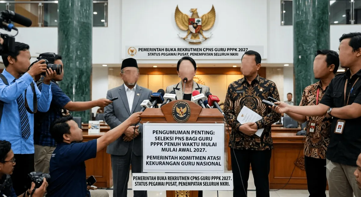 PEMERINTAH SIAPKAN REKRUTMEN CPNS GURU PPPK MULAI 2027 UNTUK ATASI KEKURANGAN 561 RIBU PENGAJAR