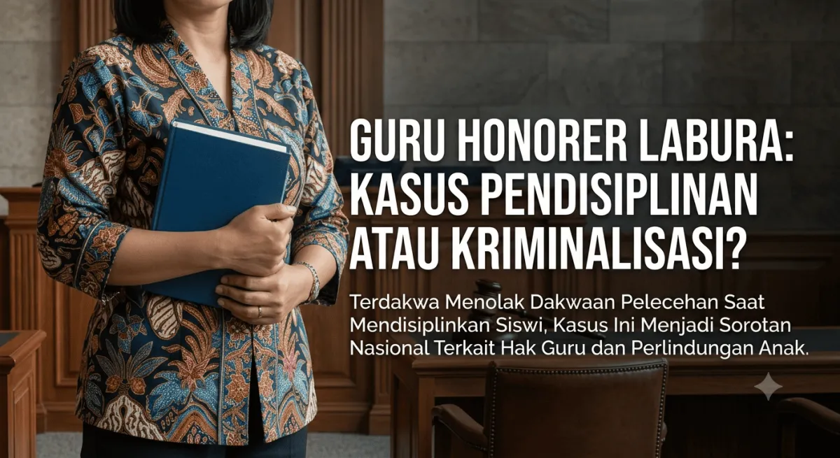 MERASA DIKRIMINALISASI SAAT DISIPLINKAN SISWI, GURU HONORER LABURA TOLAK MINTA MAAF DAN MINTA KASUS DIUSUT TUNTAS
